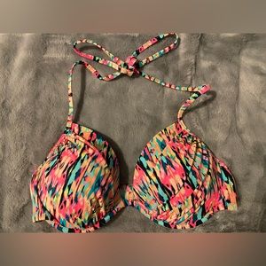 push up 34B colorful bikini top